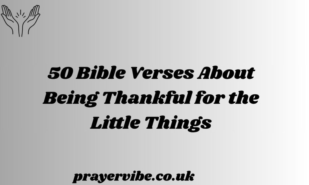 Bible Verses About Being Thankful for the Little Things