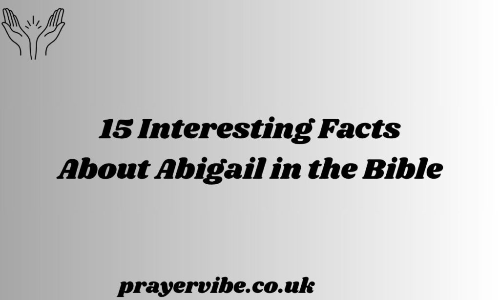 Interesting Facts About Abigail in the Bible
